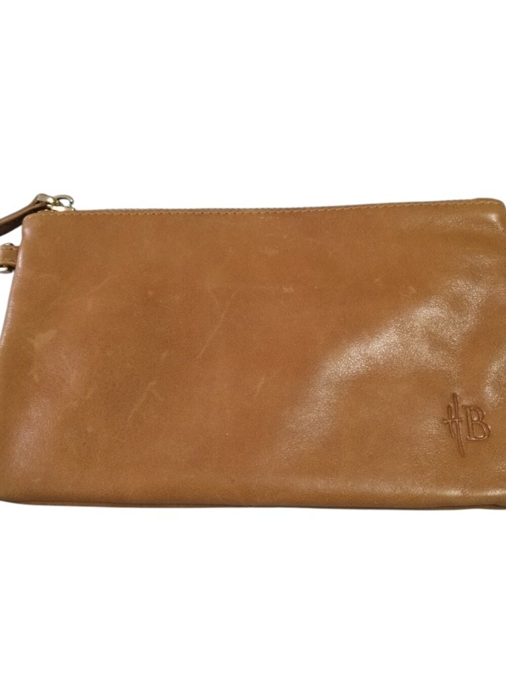 Handbag Butler Brown Leather Logo Clutch Pouch Wallet Classic Contemporary